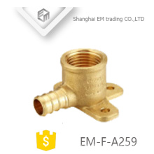 EM-F-A259 Wall fixed type female thread and male Circular tooth brass elbow pipe fitting